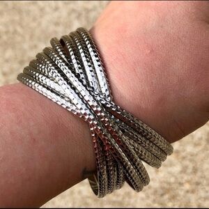 Park Lane Volume 9 interlocking Silver Bangles Bracelets